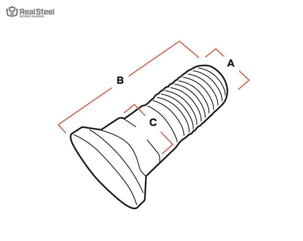 2 1/2" X 1" Plow Bolt Real Steel Store